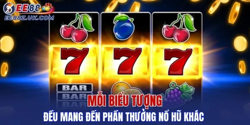 Mỗi biểu tượng đều mang đến phần thưởng nổ hũ khác